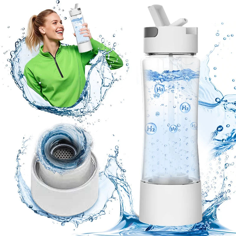Portable Hydrogen Rich Water Bottle Maker Machine 2000PPB Hydrogen Water Machine Ionizer with SPE and PEM Technology