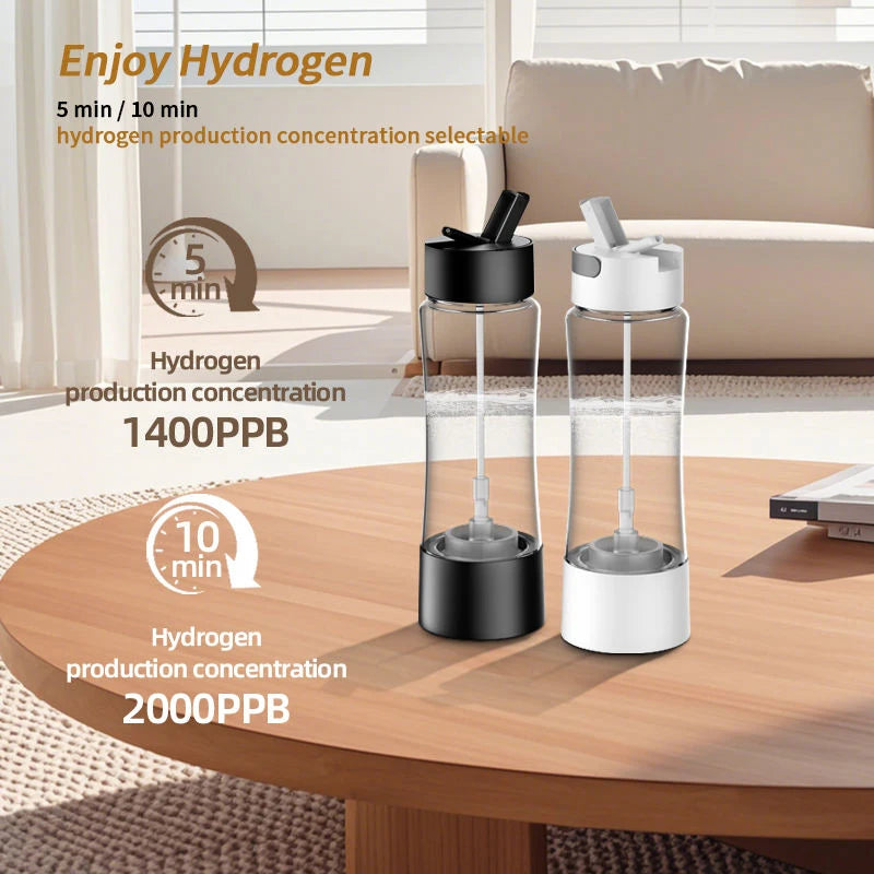 Portable Hydrogen Rich Water Bottle Maker Machine 2000PPB Hydrogen Water Machine Ionizer with SPE and PEM Technology